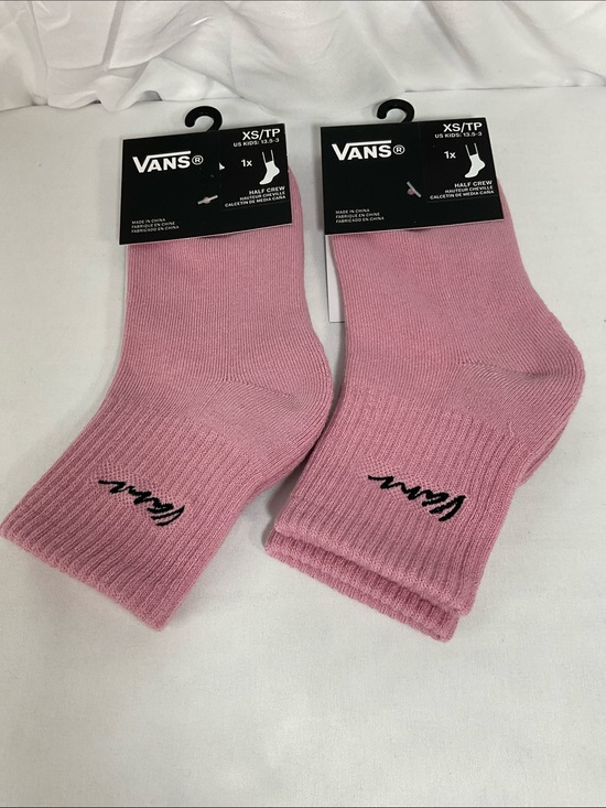 Vans Other - Vans Girls Half Crew Socks - Pink 2 pairs size XS 13.5-3